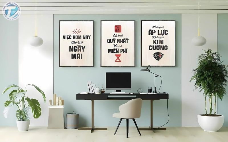 Tranh slogan thể hiện văn hóa doanh nghiệp
